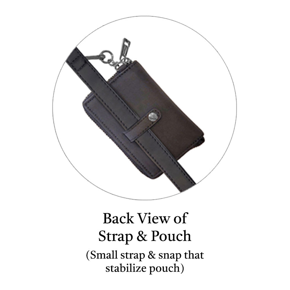 Clip & Go avec Pochette Zippée – Cuir Végan Brossé
