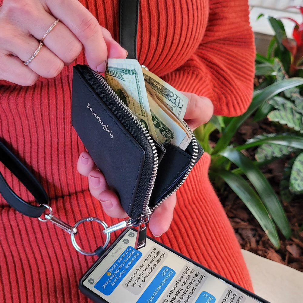 Clip & Go avec Pochette Zippée – Cuir Végan Brossé