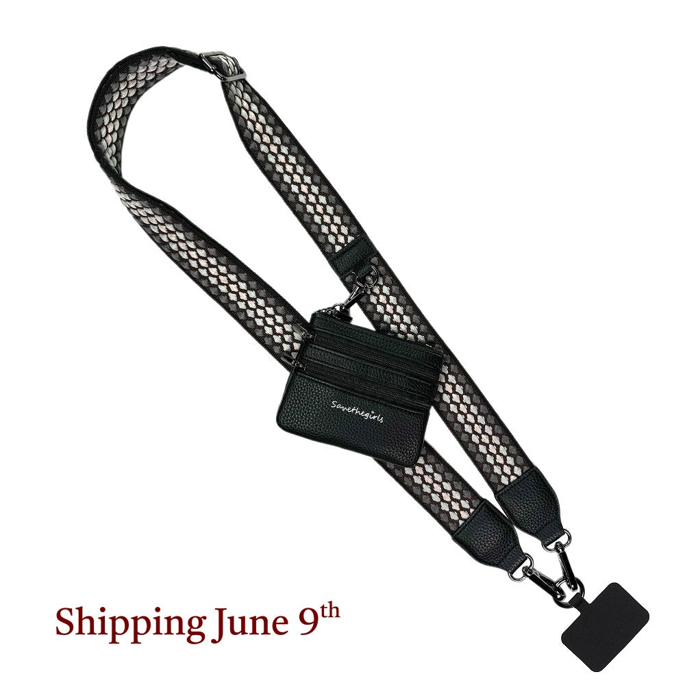 Clip & Go Strap w/Zippered Pouch Fun Dots