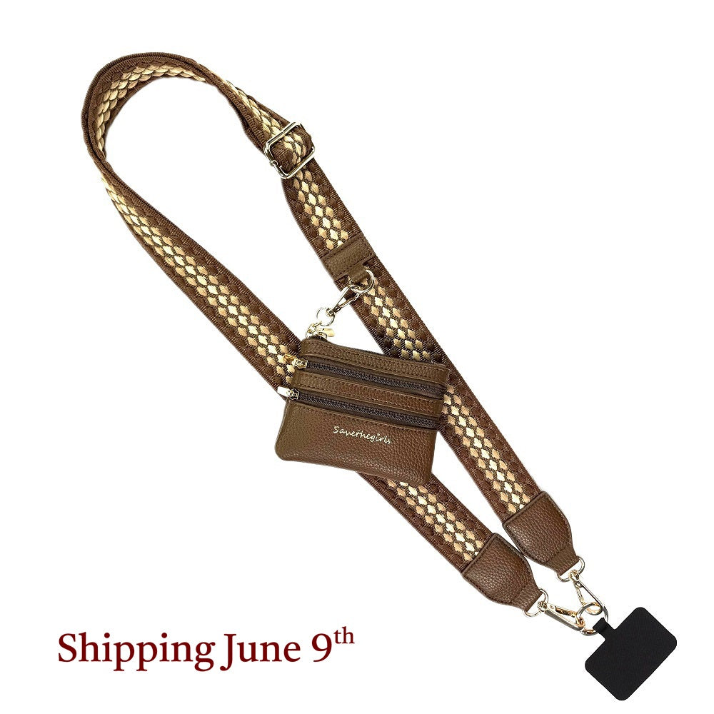 Clip & Go Strap w/Zippered Pouch Fun Dots