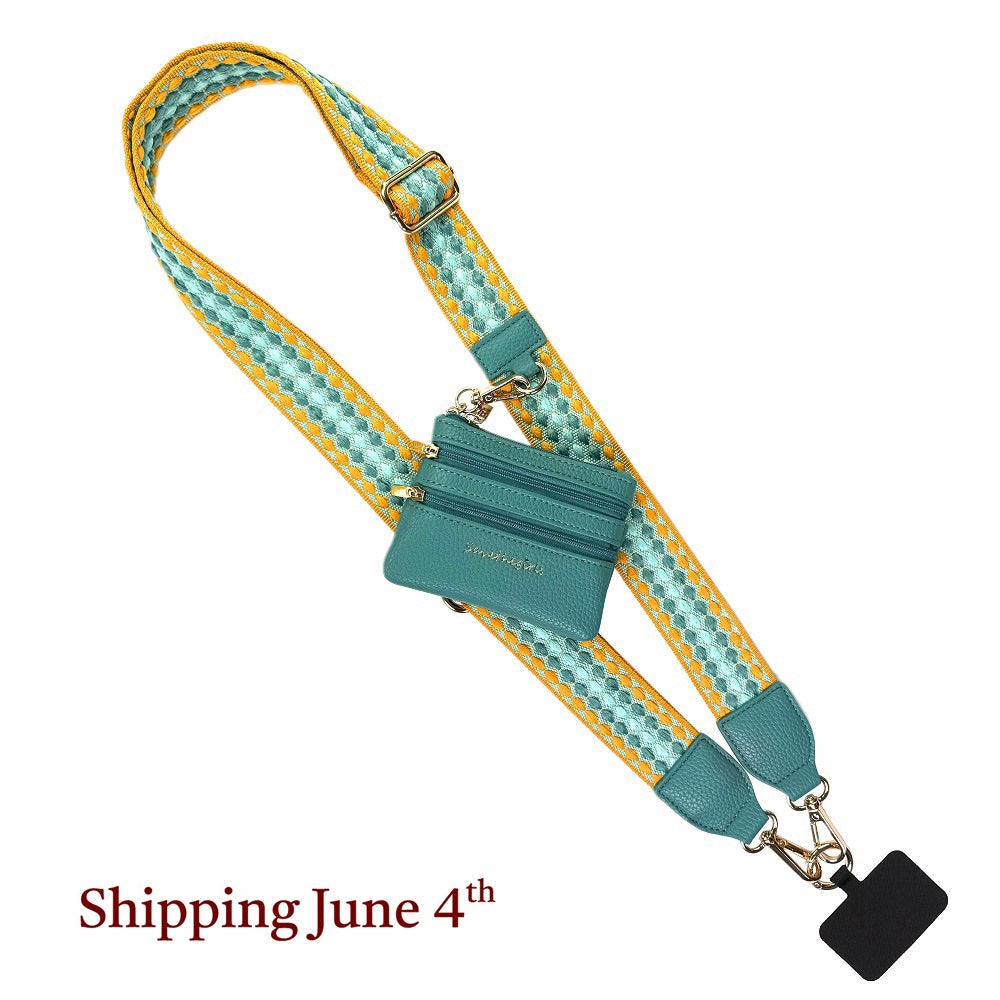 Clip & Go Strap w/Zippered Pouch Fun Dots
