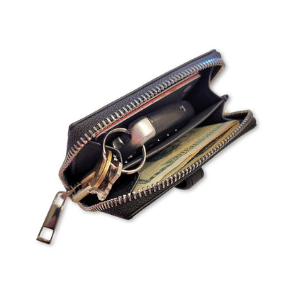 Clip & Go avec Pochette Zippée – Cuir Végan Brossé