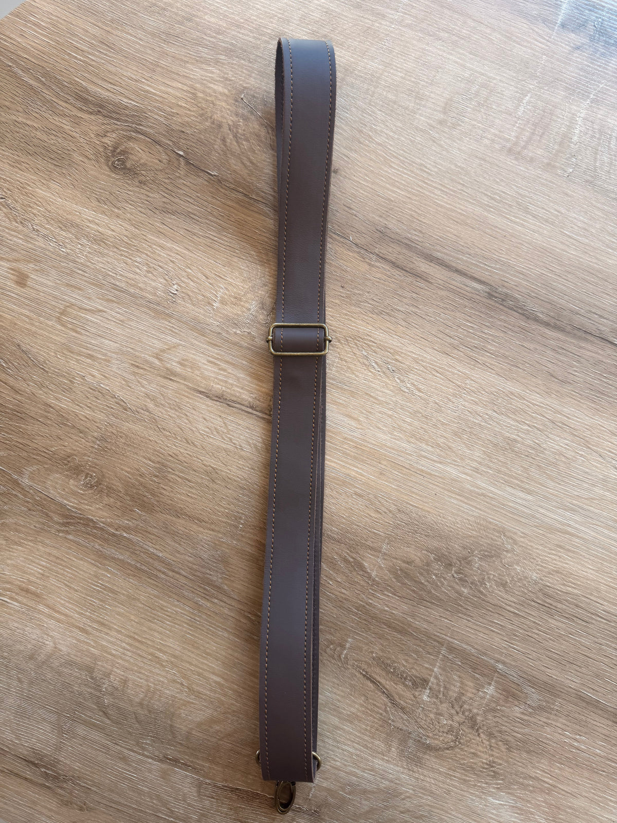 Bracelet en cuir véritable - Marron (3,8 cm) Sans porte-monnaie