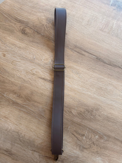 Bracelet en cuir véritable - Marron (3,8 cm) Sans porte-monnaie