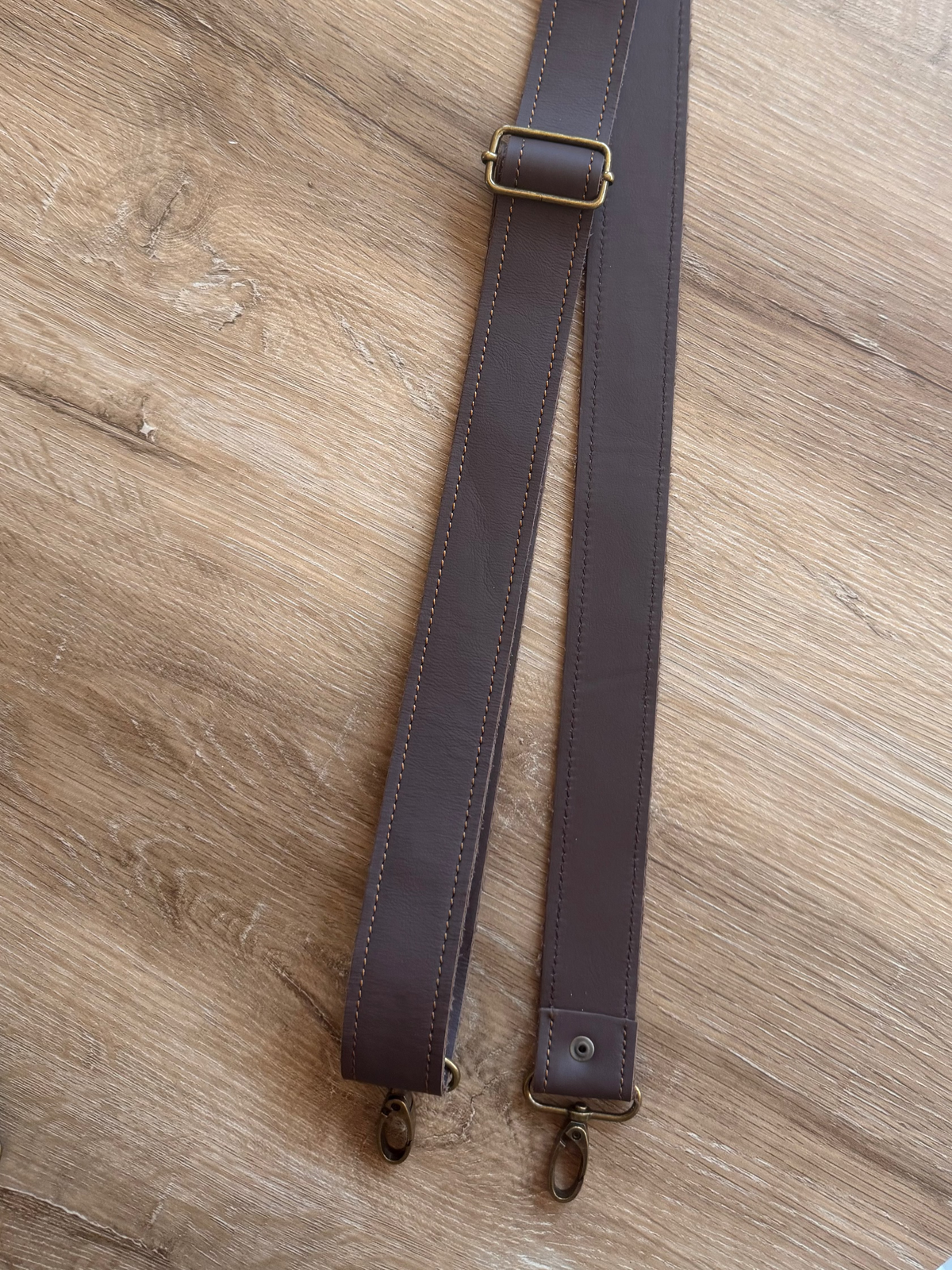 Bracelet en cuir véritable - Marron (3,8 cm) Sans porte-monnaie