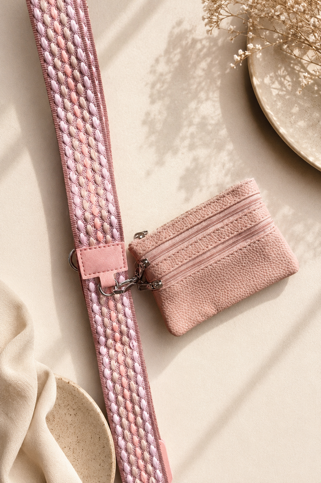 Pink Champagne Strap + Wallet