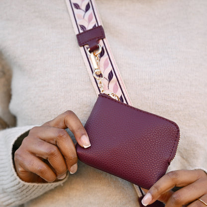 Clip & Go Strap w/RFID Pouch Leaf Pattern