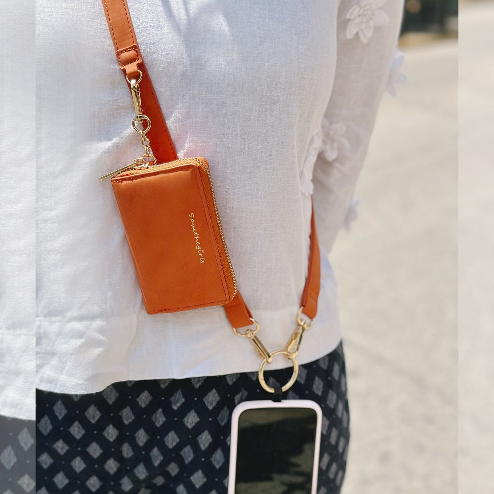Clip & Go avec Pochette Zippée – Cuir Végan Brossé