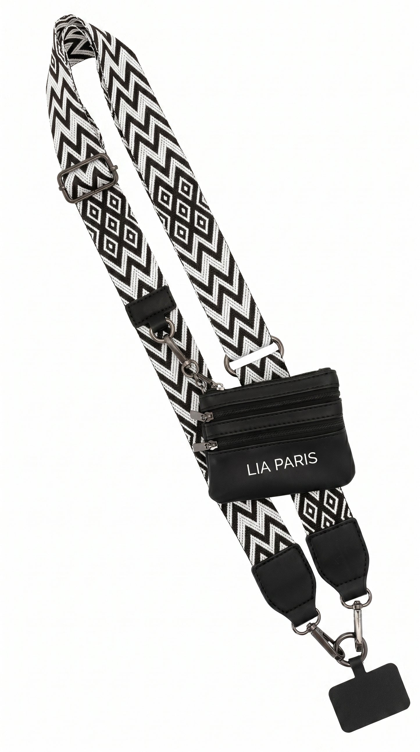 Mini Sac Téléphone 3-en-1 – Collection Chevron & Diamant