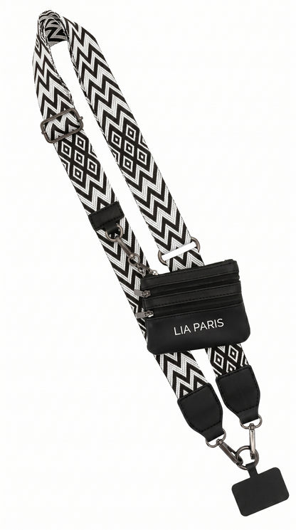 Mini Sac Téléphone 3-en-1 – Collection Chevron & Diamant